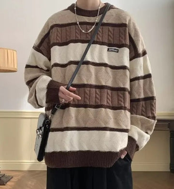 Striped Rhude Knit Jacquard Sweaters Men Autumn Women Patchwork Casual Pullovers Winter New Streetwear Jumper Sweaters Men